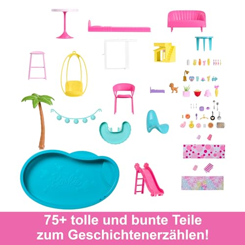 Barbie Traumvilla Poolparty Puppenhaus Rutsche