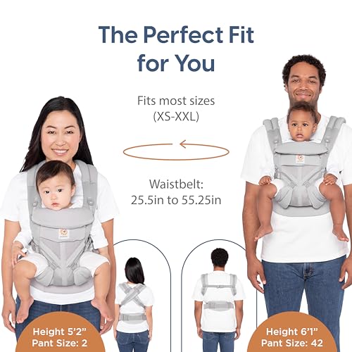 Ergobaby Babytrage, Omni 360 Cool Air Mesh mit 4 Positionen für Neugeborene bis Kleinkinder (0 4 Jahre), ergonomische Kindertrage und Rucksack, Mitternachtsblau