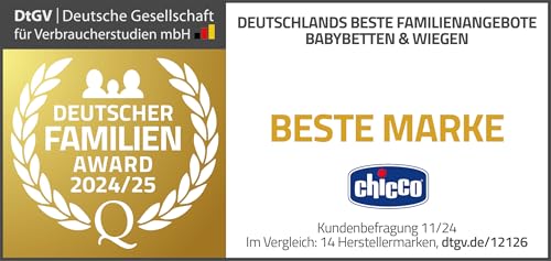 Chicco Next2Me Magic Evo, Beistellbett für Babys, mit Schaukelmodus, Kippfunktion, aufklappbarem Seitenteil, Verstellbarer Höhe, 4 Rädern, inkl. Matratze und Reisetasche, Dunkelgrau