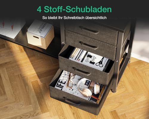 ODK Schreibtisch Schubladen Eckschreibtisch Ladeanschluss