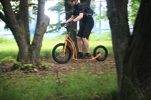 YEDOO Mezeq Tretroller   bis 150 kg, mit Luftreifen 20/16   Scooter für Erwachsene, Offroad Tretroller mit abnehmbarem Ständer und Fußablage und verstellbarem Lenker, Dogscooter mit Scheibenbremse. : Sport &amp; Freizeit