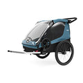 Thule Courier Fahrradanhänger Hunde, Fahrradanhänger für 2 Kinder Aegean Blue One Size
