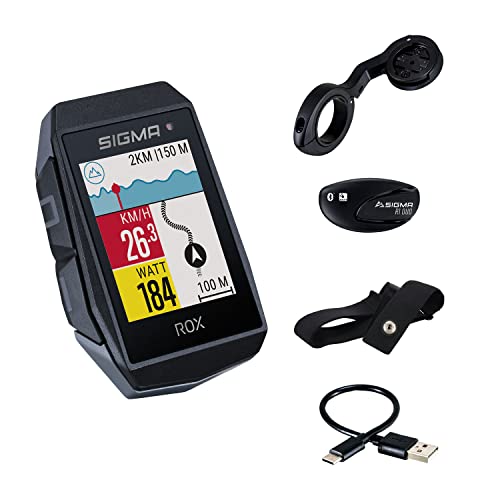 SIGMA SPORT ROX 11.1 EVO White HR Set | Fahrradcomputer kabellos GPS &amp; Navigation inkl. Short Butler und Herzfrequenzsensor | Outdoor GPS Navigation mit Smarter Funktionsvielfalt