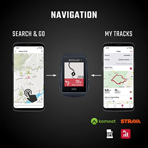 SIGMA SPORT ROX 11.1 EVO White HR Set | Fahrradcomputer kabellos GPS &amp; Navigation inkl. Short Butler und Herzfrequenzsensor | Outdoor GPS Navigation mit Smarter Funktionsvielfalt