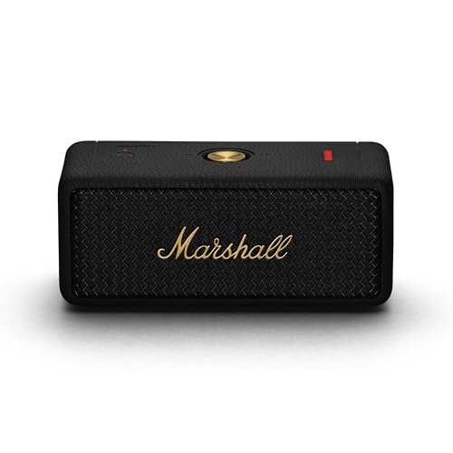 Marshall Emberton II Bluetooth Tragbarer Lautsprecher, Kabelloser, Wasserabweisend   Schwarz und Messing