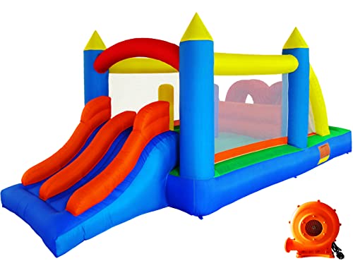 Ballsea Hüpfburg mit Gebläse, Geeignet für 3 bis 10 Jahre Hüpfburg Indoor Kinder, Groß Hüpfburg XXL Kindergeburtstag (488 x 240 x 190 cm)