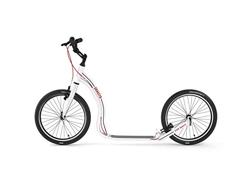 Yedoo Dragstr Tretroller   bis 150 kg, Kickscooter mit Luftreifen 20/20   Roller Scooter für Erwachsene aus Aluminiumlegierung mit verstellbaren Lenker, Dogscooter, Gewicht 7,4 kg