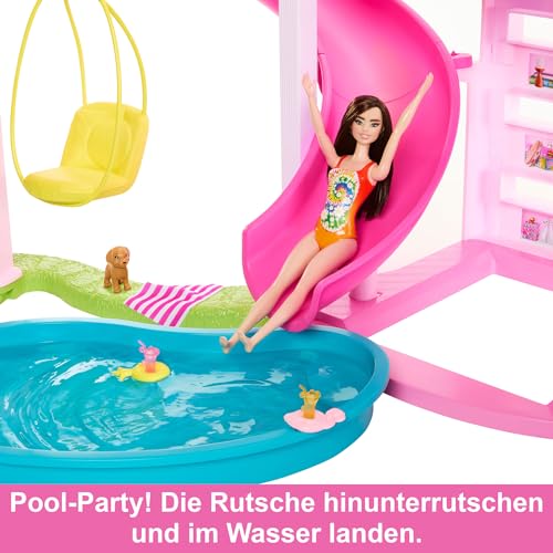 Barbie Traumvilla Poolparty Puppenhaus Rutsche