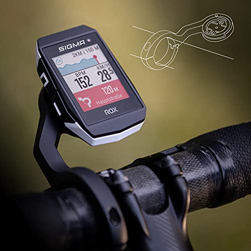 SIGMA SPORT ROX 11.1 EVO White HR Set | Fahrradcomputer kabellos GPS &amp; Navigation inkl. Short Butler und Herzfrequenzsensor | Outdoor GPS Navigation mit Smarter Funktionsvielfalt