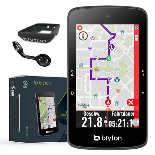 Bryton Rider S800 3,4 Zoll Farb LCD Touchscreen GPS Fahrradcomputer Offline EU Karte, kompatibel mit Fahrradradar, 36 Stunden Batterielebensdauer, Navigation mit Turn by Turn Follow Track