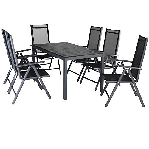 Casaria Klappst%C3%BChle Gartentisch Sitzgarnitur Gartenm%C3%B6bel