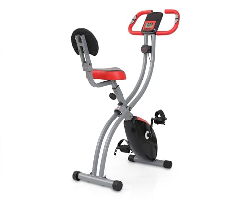 Ultrasport F Bike 350B, Fitnessgerät zum gelenkschonenden Ausdauertraining zuhause, wie ein Ergometer, Heimtrainer nutzbar, klappbarer Hometrainer mit acht Widerstandsstufen, Schwarz / Rot : Sport &amp; Freizeit
