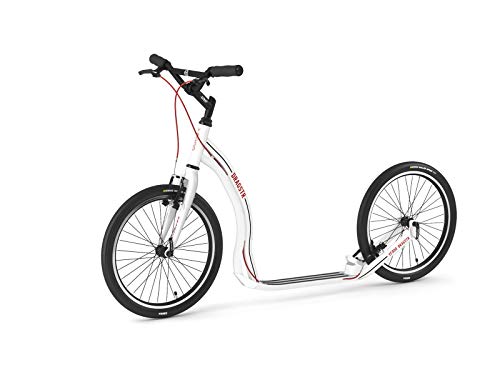 Yedoo Dragstr Tretroller   bis 150 kg, Kickscooter mit Luftreifen 20/20   Roller Scooter für Erwachsene aus Aluminiumlegierung mit verstellbaren Lenker, Dogscooter, Gewicht 7,4 kg