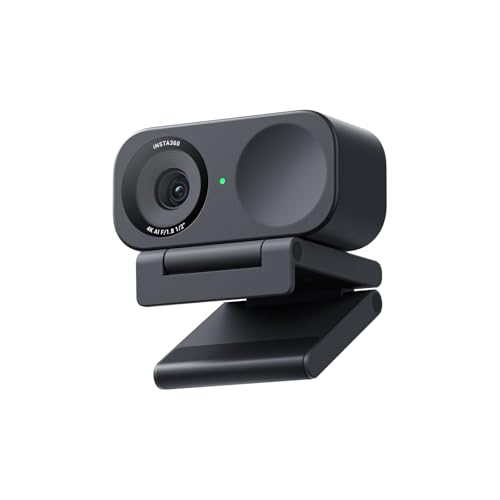 Insta360 Link 2C Standard Bundle   4K Webcam für PC/Mac, 1/2" Sensor, Auto Framing, HDR, Mikro mit KI Geräuschunterdrückung, Gestestenkontrolle für Streaming, Videoanrufe, Gaming,