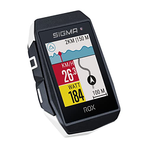 SIGMA SPORT ROX 11.1 EVO White HR Set | Fahrradcomputer kabellos GPS &amp; Navigation inkl. Short Butler und Herzfrequenzsensor | Outdoor GPS Navigation mit Smarter Funktionsvielfalt