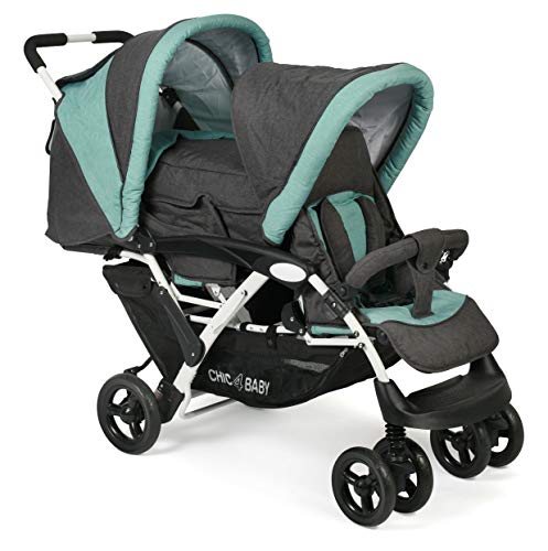 CHIC BABY Geschwisterwagen GeschwisterKinderwagen anthrazitmint