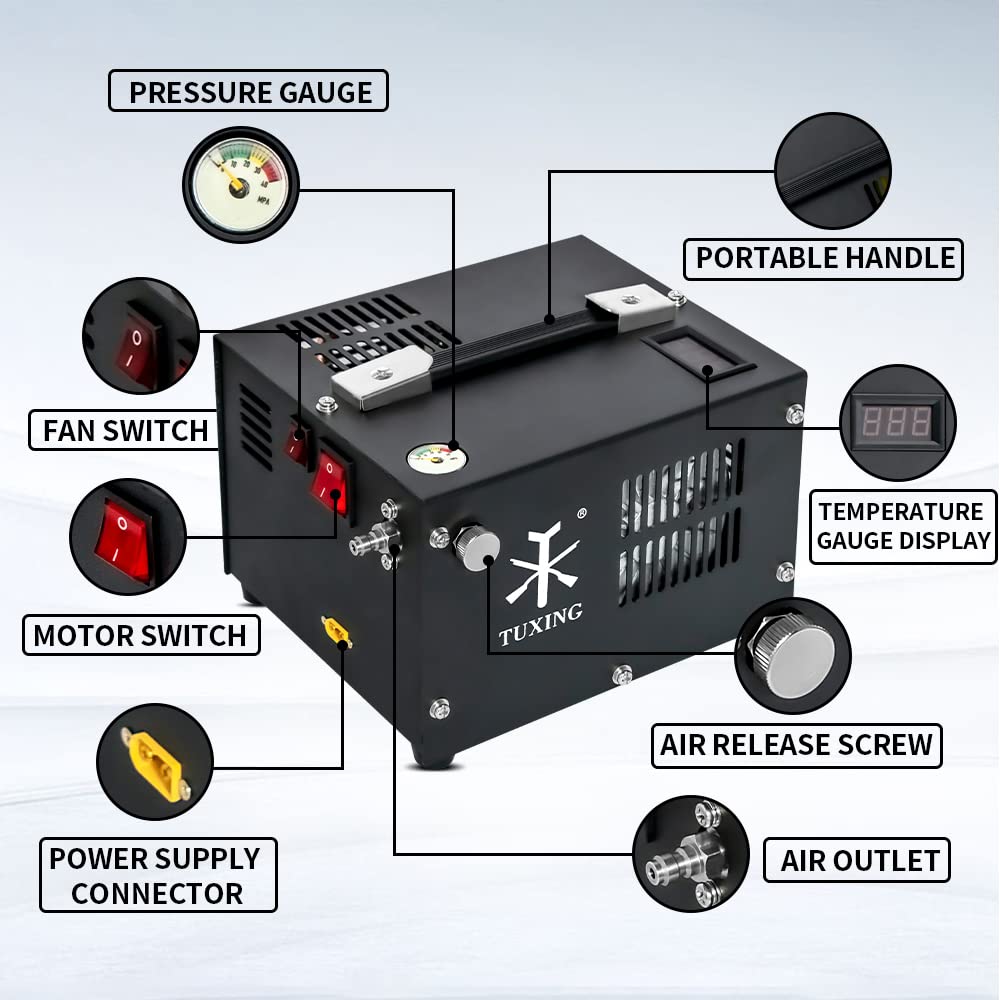TUXING Compressor 4500Psi Water Free Included