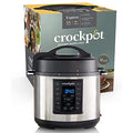 Crock Pot Express Kocher | programmierbarer 12 in 1 Multikocher mit Schongarer sowie Dämpf  und Sauté Funktion | 5,6 Liter (6–7 Personen) | Edelstahl [CSC051X]